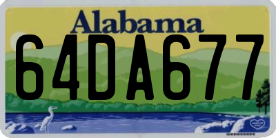 AL license plate 64DA677