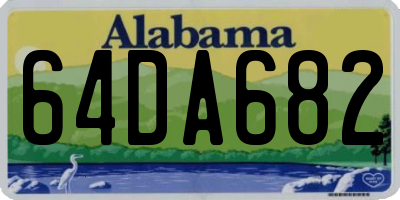 AL license plate 64DA682
