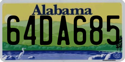 AL license plate 64DA685