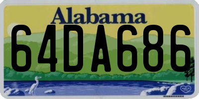 AL license plate 64DA686