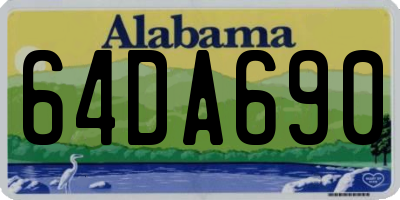 AL license plate 64DA690