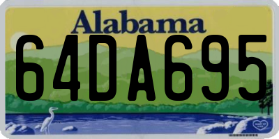 AL license plate 64DA695