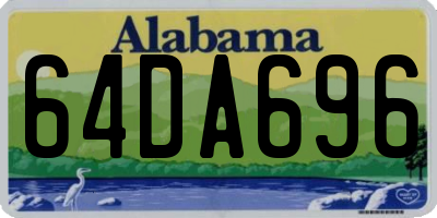 AL license plate 64DA696