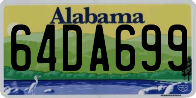 AL license plate 64DA699
