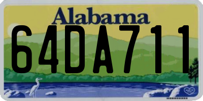 AL license plate 64DA711