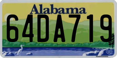 AL license plate 64DA719