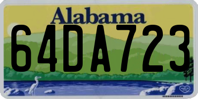 AL license plate 64DA723