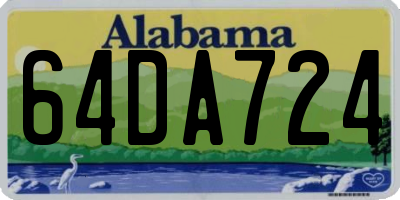 AL license plate 64DA724