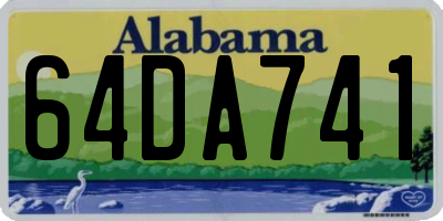 AL license plate 64DA741