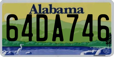 AL license plate 64DA746