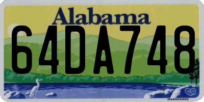 AL license plate 64DA748