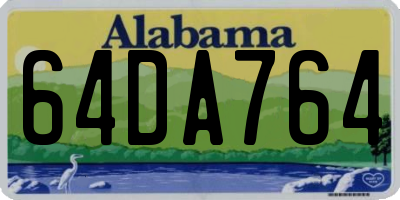 AL license plate 64DA764