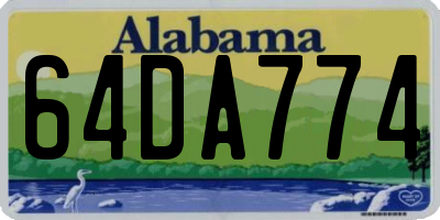 AL license plate 64DA774