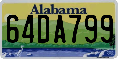 AL license plate 64DA799