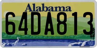 AL license plate 64DA813