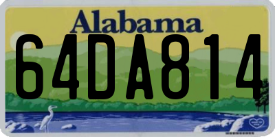 AL license plate 64DA814