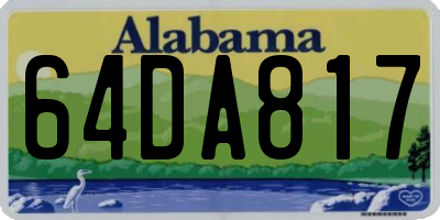 AL license plate 64DA817