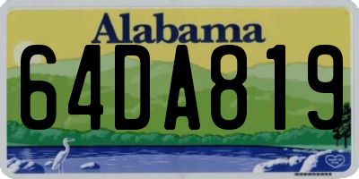 AL license plate 64DA819