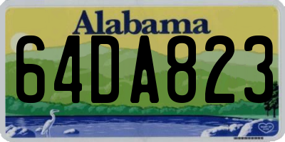 AL license plate 64DA823