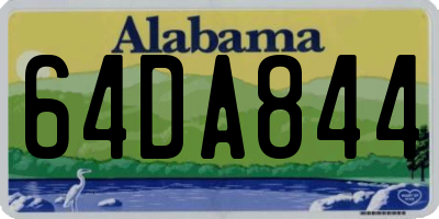 AL license plate 64DA844