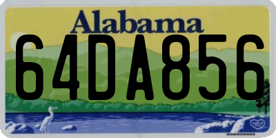 AL license plate 64DA856