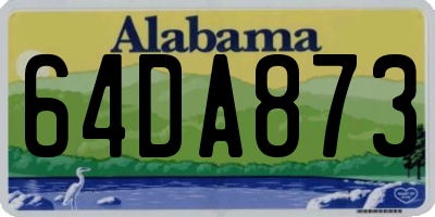 AL license plate 64DA873