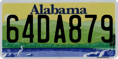 AL license plate 64DA879