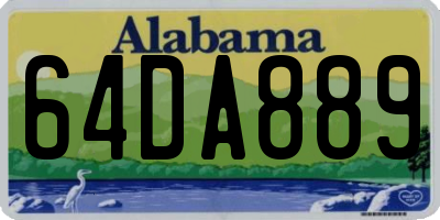 AL license plate 64DA889