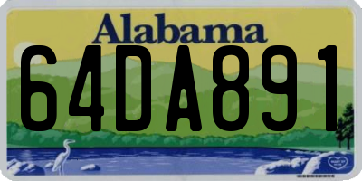 AL license plate 64DA891
