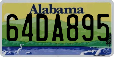 AL license plate 64DA895