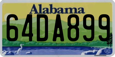 AL license plate 64DA899