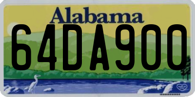 AL license plate 64DA900