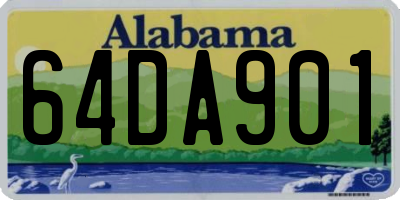 AL license plate 64DA901