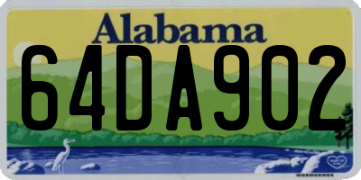 AL license plate 64DA902