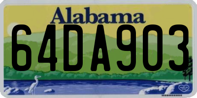 AL license plate 64DA903