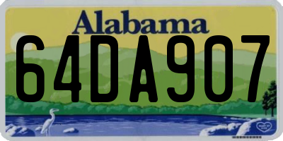 AL license plate 64DA907