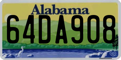 AL license plate 64DA908