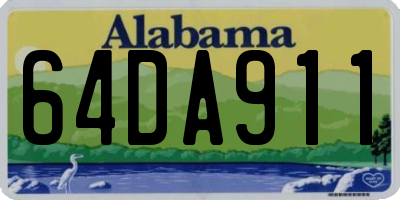AL license plate 64DA911