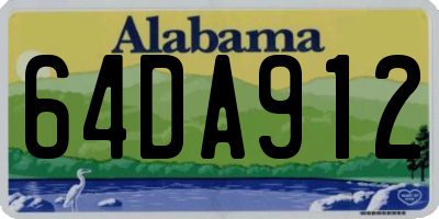 AL license plate 64DA912