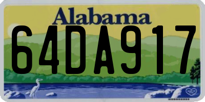AL license plate 64DA917