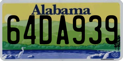 AL license plate 64DA939