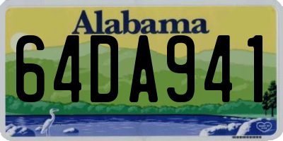AL license plate 64DA941