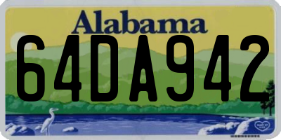 AL license plate 64DA942