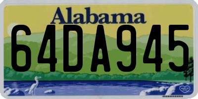 AL license plate 64DA945