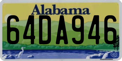 AL license plate 64DA946
