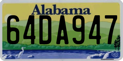 AL license plate 64DA947