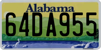 AL license plate 64DA955