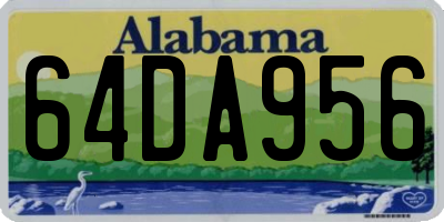 AL license plate 64DA956