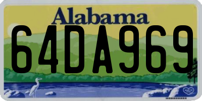 AL license plate 64DA969