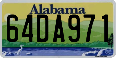 AL license plate 64DA971